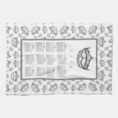 2022 Kalender Koningin van de Harten Zilveren Kroo Theedoek (Horizontaal)