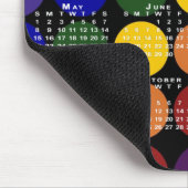 2022 Kalender LGBTQ Rainbow Polka Dots on Black Muismat (Hoek)