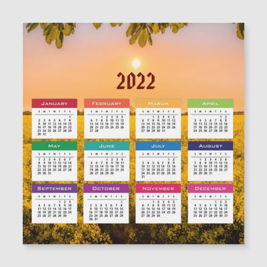 2022 Kalender Magnetische kaart (Voorkant)