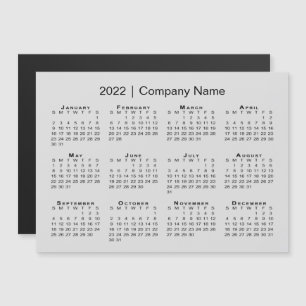 2022 Kalender met Bedrijfsnaam Grey Magnet