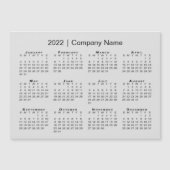 2022 Kalender met Bedrijfsnaam Grey Magnet (Voorkant)