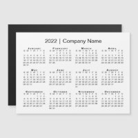 2022 Kalender met de Naam Witte Magnet van het Bed