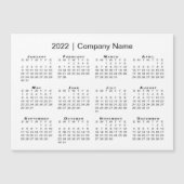 2022 Kalender met de Naam Witte Magnet van het Bed (Voorkant)