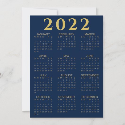 2022 Kalender PEACE EN JOY Gold Script Photo Holi Feestdagenkaart (Achterkant)