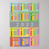2022 kalender volledig kleuren poster (Voorkant)