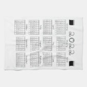 2022 Kalender Zwart Stof Lettertype Kunst Textiel Theedoek (Horizontaal)