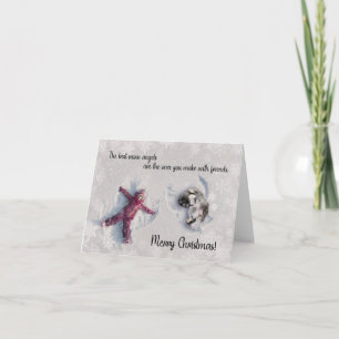 2022 Keeshond Kerstkaart Blank van binnen Kaart