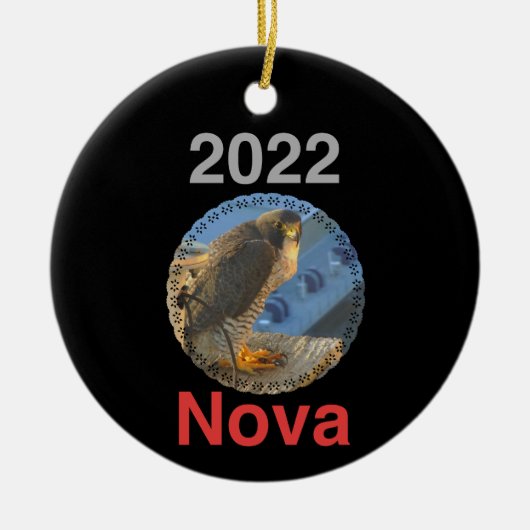 2022 Keramisch cirkelvormig Nova Ornament (Voorkant)