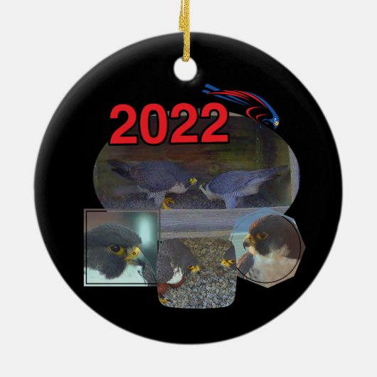 2022 Keramisch cirkelvormig Nova Ornament (Achterkant)