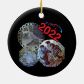 2022 Keramische cirkelvormig vormgeving Keramisch Ornament (Achterkant)