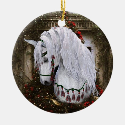 2022 Kerstmis2 Tweezijdig versierd Keramisch Ornament (Voorkant)