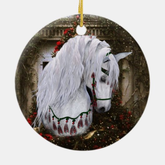 2022 Kerstmis2 Tweezijdig versierd Keramisch Ornament (Achterkant)