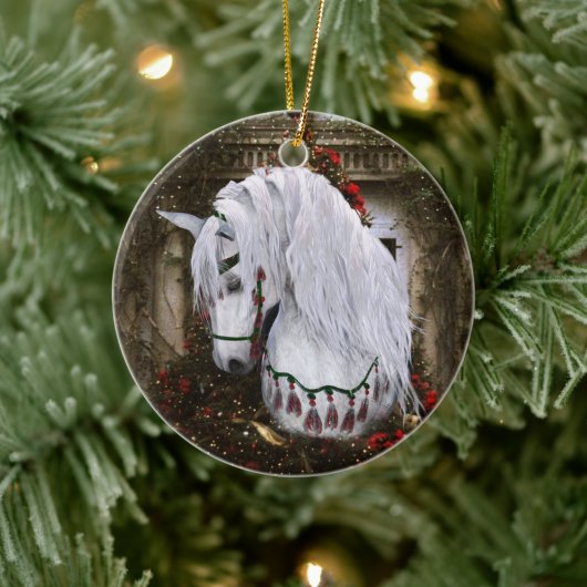2022 Kerstpaard 2-zijdig ornament (Boom)