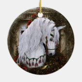 2022 Kerstpaard 2-zijdig ornament (Achterkant)