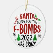 2022 kerstsierSVG, Covid, Funny Xmas Keramisch Ornament (Links)