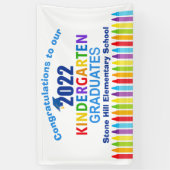 2022 Kindergarten Afstuderen basisschool Spandoek (Verticaal)