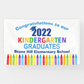 2022 Kindergarten Afstuderen basisschool Spandoek (Horizontaal)