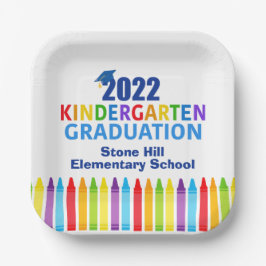 2022 Kindergarten Afstuderen Douane School Party Papieren Bordje