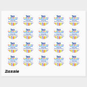 2022 Kindergarten Afstuderen Douane School Party Ronde Sticker (Vel)