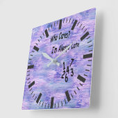 2022 kleur van het jaar van waterreflectie vierkante klok (Hoek)