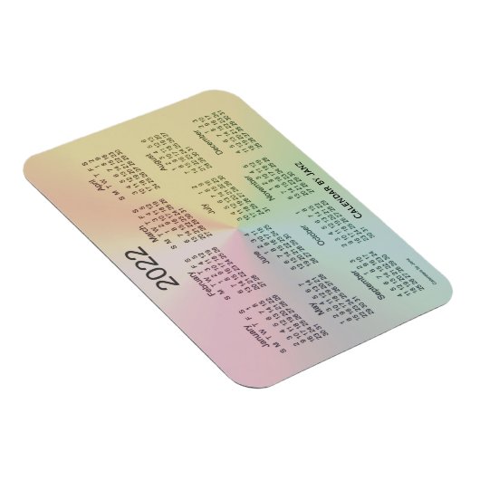 2022 La Boca Shimmer Agenda van Janz 3x4 Magnet Magneet (Rechterzijde)