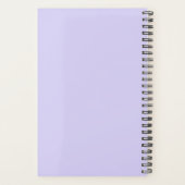 2022 Lavender Paars Girly Script Monogram naam Planner (Achterkant)