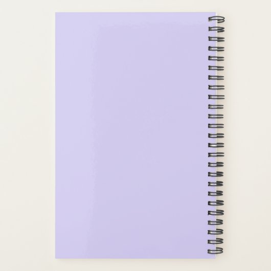 2022 Lavender Paars Girly Script Monogram naam Planner (Achterkant)