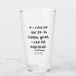 2022 leraar schooljaar grappig gepersonaliseerd glas