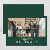 2022 Logo QR Code Foto Business Holiday Cards Feestdagenkaart (Voorkant / Achterkant)