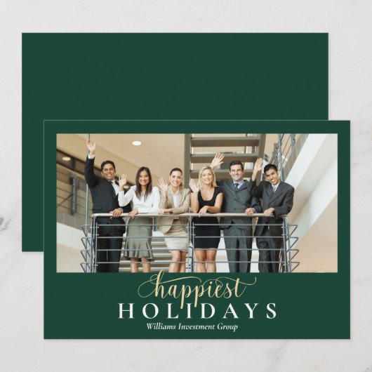 2022 Logo QR Code Foto Business Holiday Cards Feestdagenkaart (Voorkant / Achterkant)