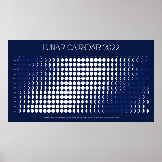 2022 Lunar Cycle Print, Value Poster Paper (Matte) (Voorkant)