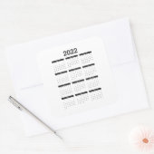 2022 Maandelijks Jaar Square Sticker (Envelop)