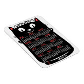 2022 Maandelijkse kalender uit de midden-eeuwse zw Magneet (Rechterzijde)