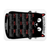 2022 Maandelijkse kalender uit de midden-eeuwse zw Magneet (Horizontaal)