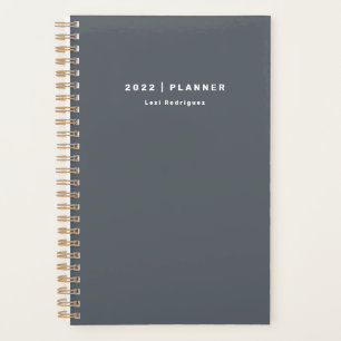 2022 Maandelijkse plank met grijze Titanium Planner