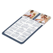 2022 Magnetic Fridge Calendar Foto Blue Modern Magneet (Linkerzijde)