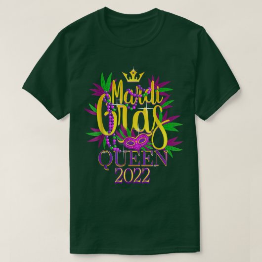 2022 Mardi Gras Queen Crown Mask, 2022 Mardi Gras T-shirt (Design voorkant)