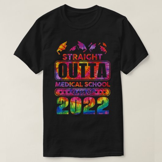 2022 Medical School Graduation Grad Senior Tie Dye T-shirt (Design voorkant)