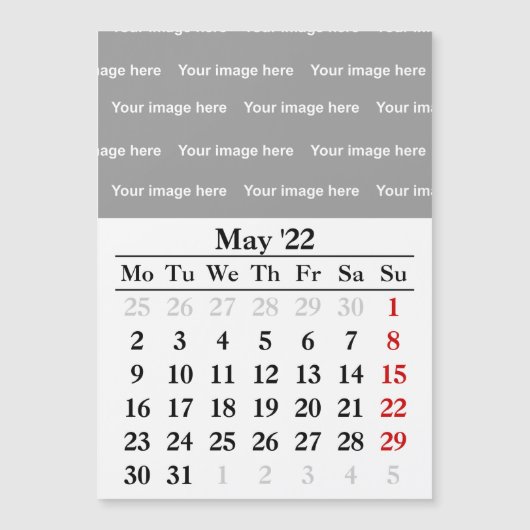 2022 Mei kalender Magnetische kaart (Voorkant)