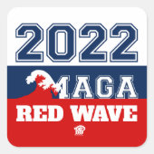 2022 Midterms Ultra MAGA Red Wave Vierkante Sticker (Voorkant)