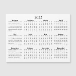 2022 Mini Kalendar Magnetische Uitnodiging