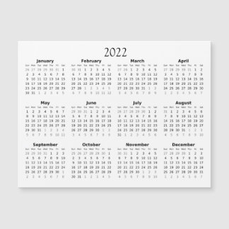 2022 Mini Kalendar Magnetische Uitnodiging
