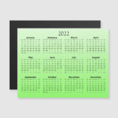 2022 Mini Kalender Magnetisch Groen Ombre Magnetische Uitnodiging (Voorkant / Achterkant)