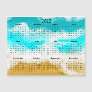 2022 Mini Kalender Magnetische Oceaan Magnetische Uitnodiging