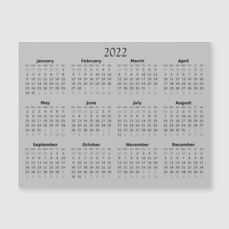 2022 Mini kalender magnetische uitnodiging