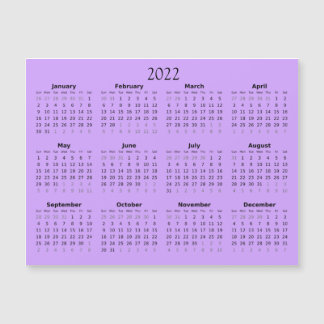 2022 Mini kalender magnetische uitnodiging