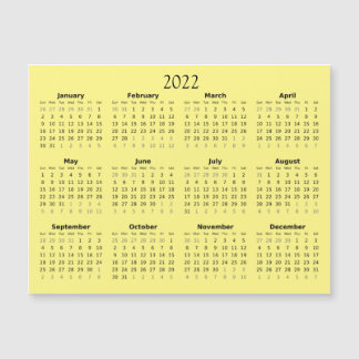 2022 Mini Kalender Magnetische Uitnodiging