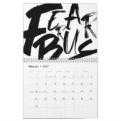 2022 Minimale Abstracte zwarte en witte agenda Kalender (Feb 2027)