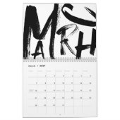 2022 Minimale Abstracte zwarte en witte agenda Kalender (Mar 2027)
