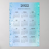 2022! Modern Glitter Calender Poster (Voorkant)
